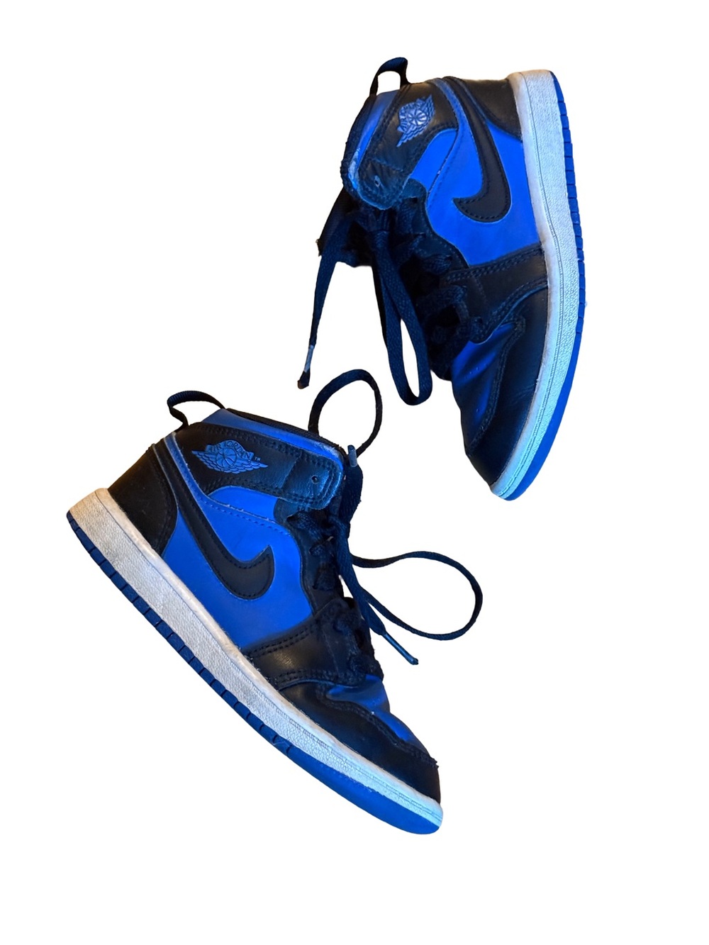 Nike Air Jordan 1 Mid Sneakers in Black & Blue